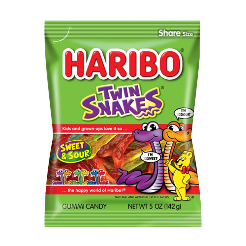 Haribo Twin Snakes 24x67g (brown)